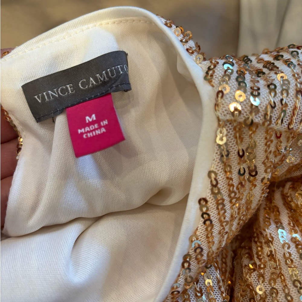 Vince Camuto Gold Sequin Blouse
